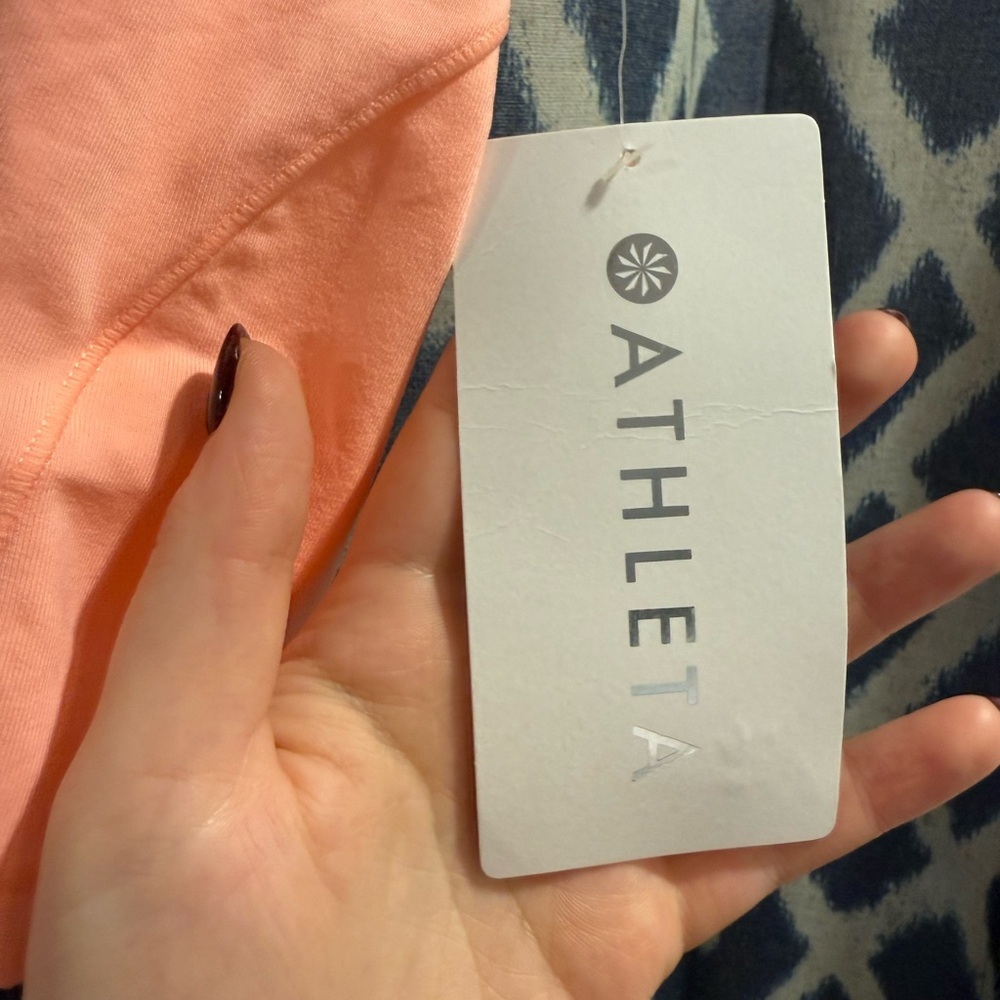 NWT Athleta Shanti Crop Top Orange Size Large - Picture 7 of 8